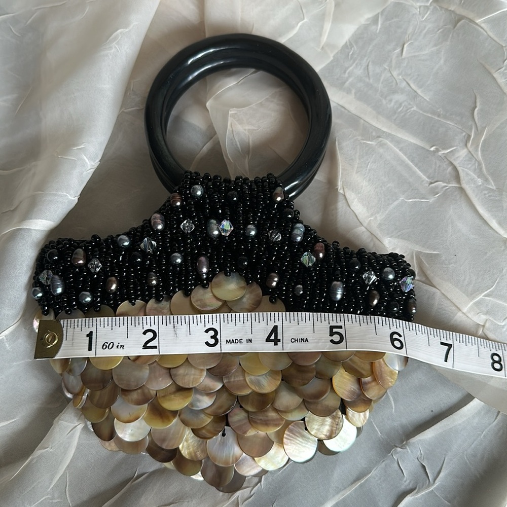 Stunning statement piece Mother of Pearl minaudière purse bag - Picture 7 of 17